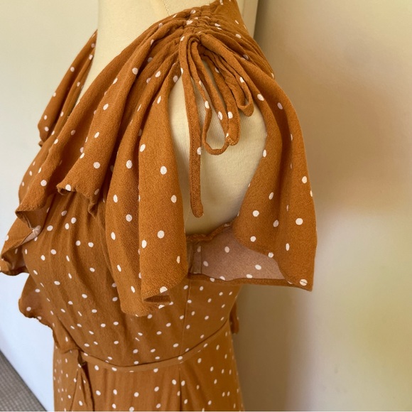 & Other Stories Polka Dot Wrap Handkerchief Midi Dress Size 0 - Picture 7 of 11